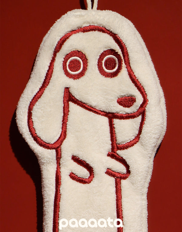 DACHSHUND PLUSH HAND TOWEL