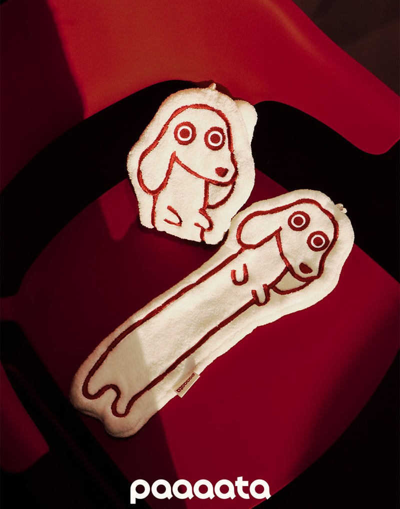 DACHSHUND PLUSH HAND TOWEL