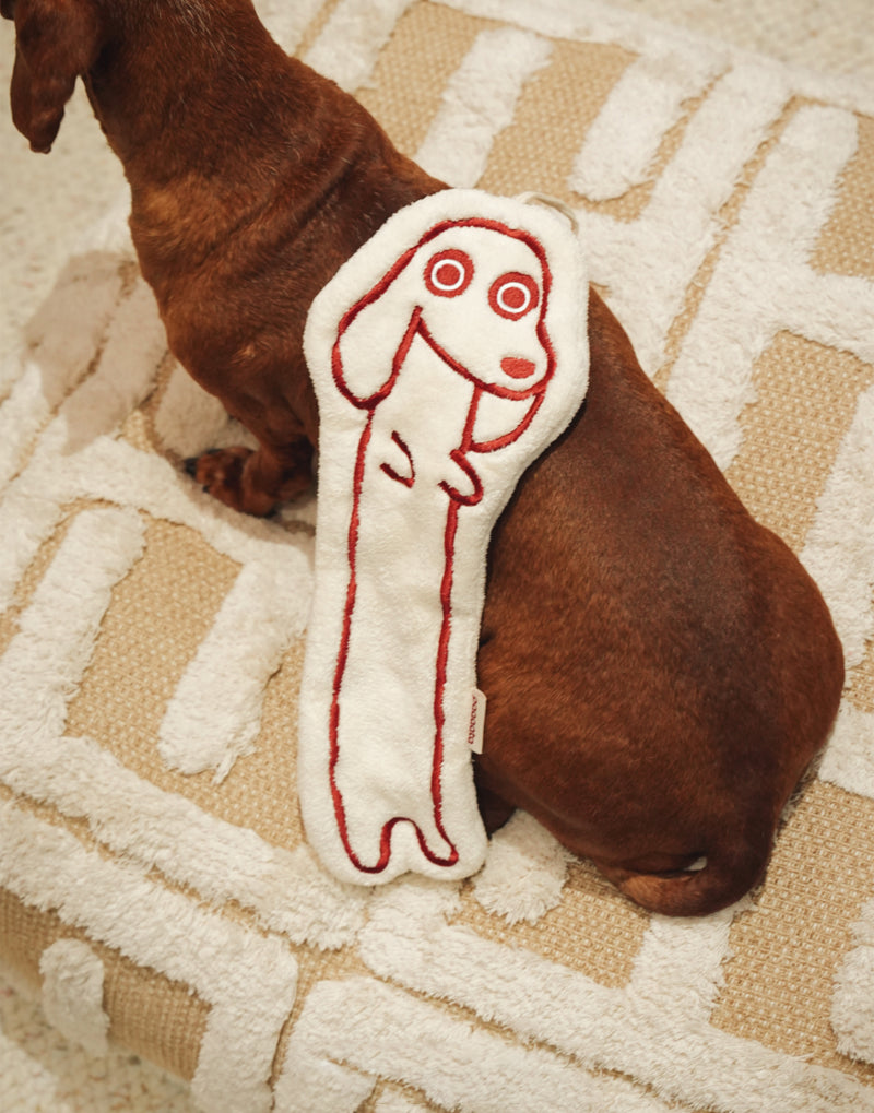 DACHSHUND PLUSH HAND TOWEL