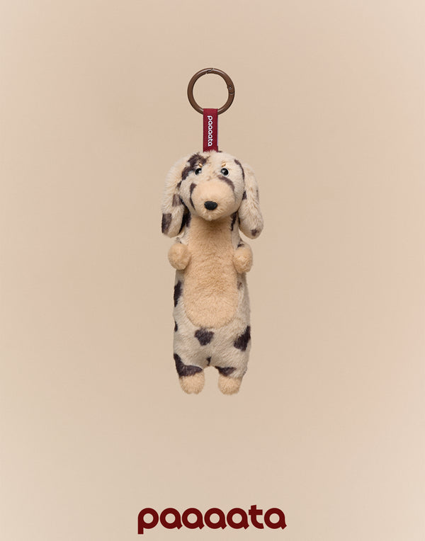 PLUSH SAUSAGE DOG CHARM – COFFEE SERIES