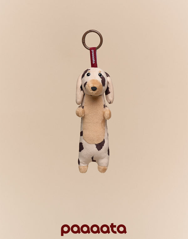 PLUSH SAUSAGE DOG CHARM – COFFEE SERIES