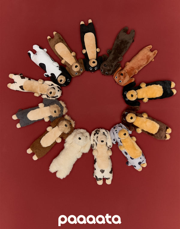 PLUSH SAUSAGE DOG CHARM – COFFEE SERIES