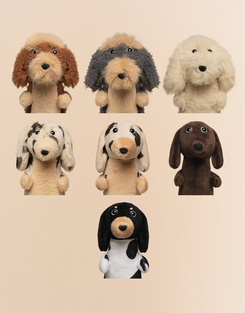 PLUSH SAUSAGE DOG CHARM – COFFEE SERIES