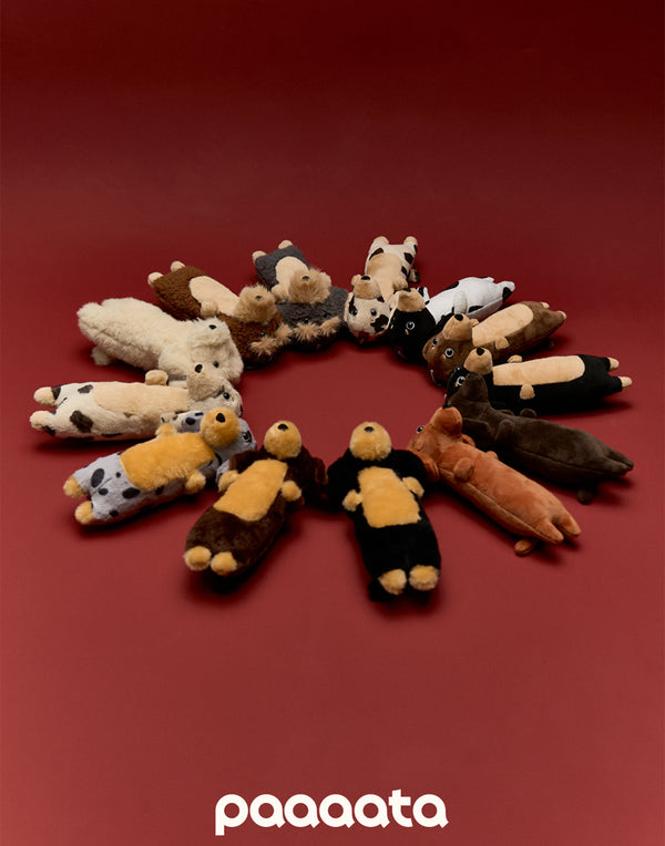 PLUSH SAUSAGE DOG CHARM – COFFEE SERIES