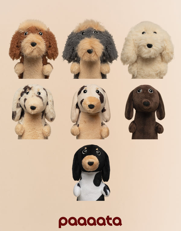 PLUSH SAUSAGE DOG CHARM – COFFEE SERIES