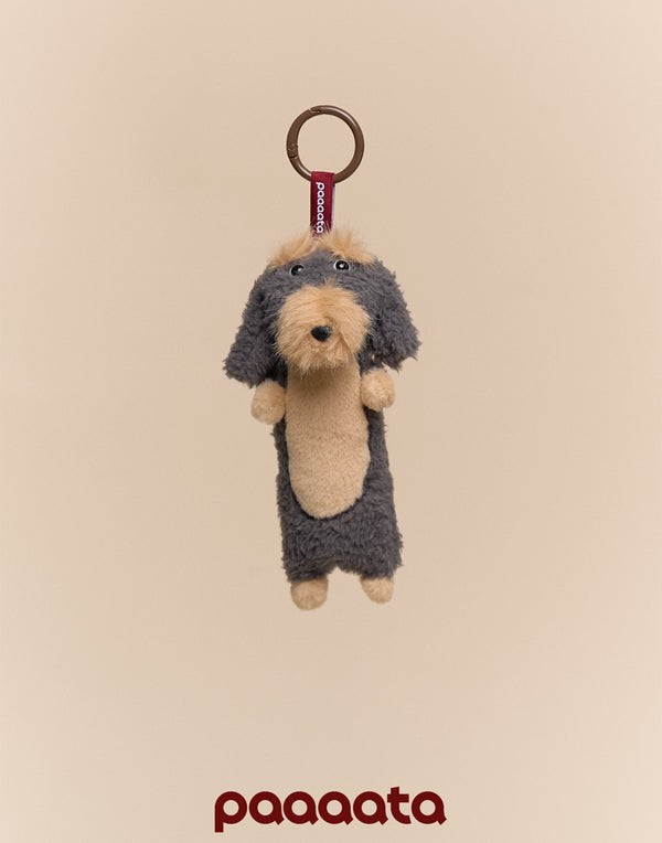 PLUSH SAUSAGE DOG CHARM – COFFEE SERIES