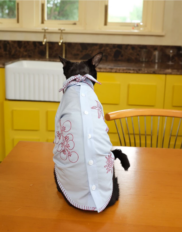 EMBROIDERED RESORT PET SHIRT