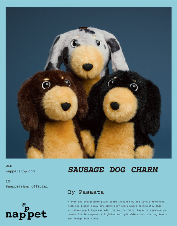 PLUSH SAUSAGE DOG CHARM