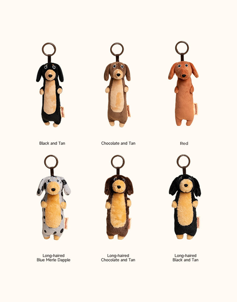 PLUSH SAUSAGE DOG CHARM