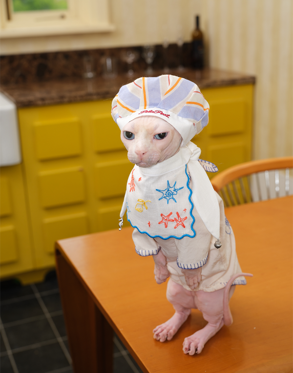 SEASIDE CHEF HAT & BIB
