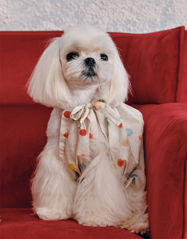 INK-DOT HALTER DRESS