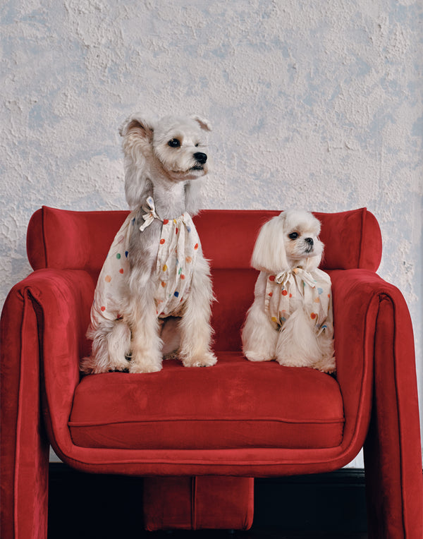 INK-DOT HALTER DRESS