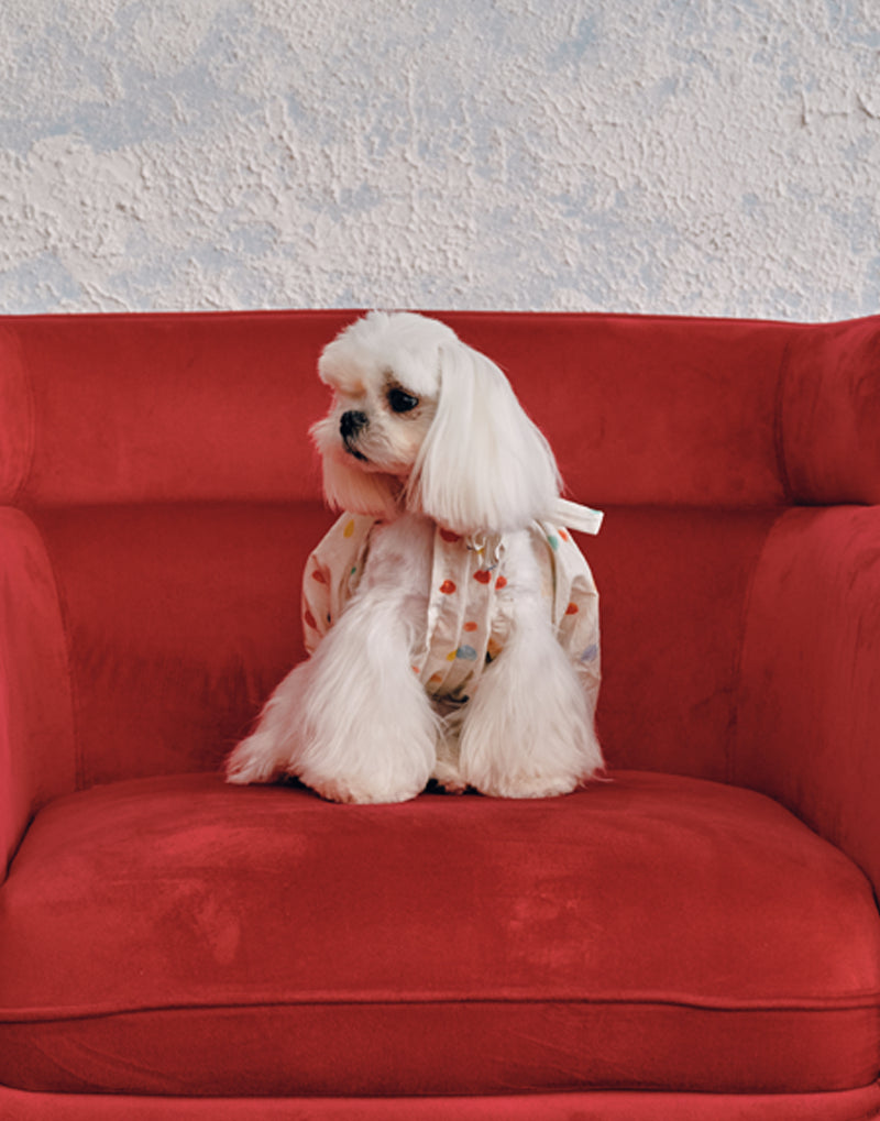 INK-DOT HALTER DRESS