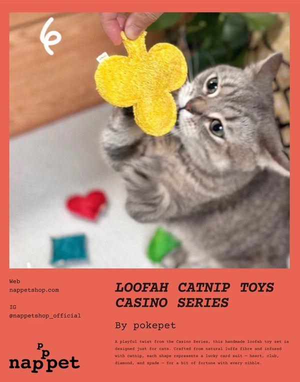 LUCKY LOOFAH CATNIP TOYS – CASINO SERIES